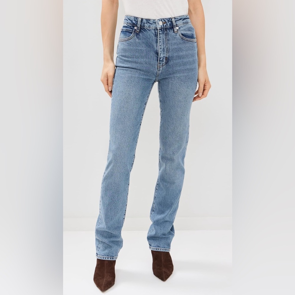 FRAME The Ruler High Rise Straight Leg Blue Denim Jeans sz 27 Minimalist - Picture 16 of 16